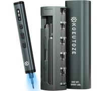 Koeutoze Mini Electric Screwdriver Set, 78 in 1 Precision Electric Screwdriver with 72 Magnetic Bits - 5 Torque Levels 0.1-0.5 N.m, Repair Tool Kit with 4 LED & Display for DIY, Phone, Watch, Camera