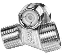 Koeutoze Shower System S-Shaped Connector Adapters, Stainless Steel Eccentric Connectors for Shower Head and Hose Set, Wall-Mounted Basin, Bath Taps