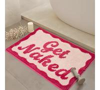 KOEXM Get Naked Pink Bath Mat 20" x 32" Non Slip Absorbent Bath Mat for Bathroom