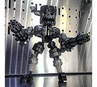 koeyleo Recycling/Scrap Metal Standing Warrior Sculpture - Handmade-Piston Man,Original Handmade Recycled Metal Sculpture Statue Ornament (B)