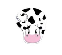 Kofebe Cute Mouse Pad with Ergonomic Gel Wrist Support, Gel-Infused Memory Foam, Non-Slip Base, Cartoon Cow Office Desk Accessories for Women, Home and Office Use