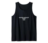 Koffer gepackt Kopf aus Tank Top