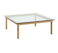 Kofi Coffee Table 100x100 Oak/ Clear Glass
