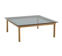 Kofi Coffee Table 100x100 Oak/Grey Glass