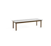 Kofi Coffee Table 140x50 Walnut/ Clear Glass