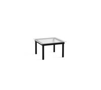 Kofi Coffee Table 60x60 Black Oak/ Clear Grooved Glass