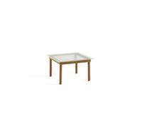 Kofi Coffee Table 60x60 Oak/ Clear Grooved Glass