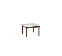 Kofi Coffee Table 60x60 Walnut/ Clear Glass