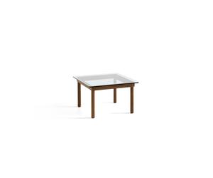 Kofi Coffee Table 60x60 Walnut/ Clear Glass