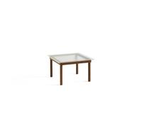 Kofi Coffee Table 60x60 Walnut/ Clear Grooved Glass