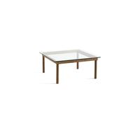 Kofi Coffee Table 80x80 Walnut/ Clear Glass