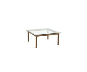 Kofi Coffee Table 80x80 Walnut/ Clear Glass