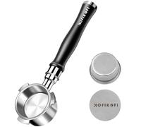 KOFIKOFI 51 mm Bottomless Portafilter, 3 Ears Bottomless Portafilter Compatible with DeLonghi Dedica EC680/EC685, Smeg, EUPA, Stainless Steel Filter Holder with Puck Screen, Filter Basket