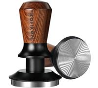 KOFIKOFI 53.3mm Coffee Tamper 2 Spring Loaded, 30lbs with Auto-Leveling | Rosewood Handle Tamper with Stainless Steel Ripple Base, Barista Tools for Breville Sage Series 54mm Portafilter