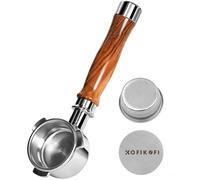 KOFIKOFI 54mm 3 Ears Bottomless Portafilter for Breville Sage Barista/Pro | Upgraded Rosewood Handle & Stainless Steel Head for Barista Express/Pro/Touch, Bambino /Plus, Infuser, Duo Temp pro Machines