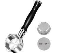 KOFIKOFI Bottomless Portafilter 54mm 3 Ears, Naked Portafilter with Puck Screen and Filter Basket, Compatible with Sage Breville Barista Series 500-880, Barista Express, and More 54mm Models