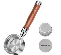 KOFIKOFI Portafilter 58mm 2 Ears, Compatible with Gaggia Classic Espresso Machines, Naked Bottomless Portafilter with Puck Screen and Filter Basket (Rosewood)