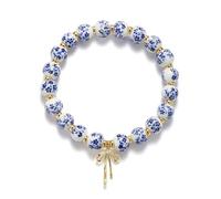 KOFISNI Bead Gold Bow Bracelet for Women Charm Gold Beaded Bow Floral Vintage Bracelets Statement Statement Worry Relieving Sunflower Mood Bracelets Trendy Jewelry Accessories Gifts for Women, L