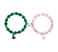 KOFISNI Friendship Matching Bracelets for Best Friend Rhinestone Crown Witch Hat Matching Bracelets BFF Couples Accessories Christmas Valentine's Day Jewelry Gifts for Party Dress Decor, One Size