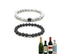 KOFISNI Glame Anti Alcohol Bracelet for Men Women Stop Drinking Alcohol Manifestation Bracelet Set Reduce the Urge to Drink Cravings Bracelets Healing Calming Anxiety Stress Relief Gift