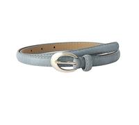 KOFORD 105cm Silver Pin Buckle Women Simple Leather Thin Belt for Women Dress, Jeans Decoration, Light Blue