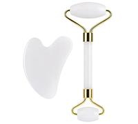 KOFORD Face Massage Jade Roller White Jade Natural Stone Gua Sha Slimmer Lift Wrinkle Double Chin Remover Beauty Care Slimming Tools 1Pcs