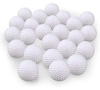 KOFULL 50 Pack Practice Golf Balls Golf Practice Balls Plastic Golf Balls Pit Practice Hollow Indoor Golf Ball Courtyard Children Baby Play Fun Pool Balls, 50 Pack-White