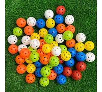 KOFULL 50 Pack Practice Golf Balls Plastic Golf Balls with holes Golf Practice Balls, Driving Training Balls Range