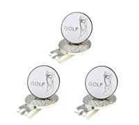 KOFULL Golf Ball Marker with Magnetic Hat Clip 3 Pack Golf Accessories Golf Gloves Hats Bags Caps Visor Belt Pocket Lot,Golf Ball Marker for Fathers Day Birthday Gift