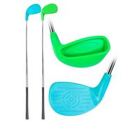 KOFULL Golf Bucket Clubs with Oversize Plastic Head, Extra Long Steel Shaft 37" for Golf Bucket Yard Game,2 Right-Handed Clubs for Backyard Games Adults, Hit Plastic/Foam Balls in Grass, Parks, Sands