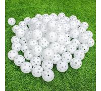 KOFULL Practice Golf Balls, Plastic Golf Balls Limited Swing Practice 42mm, White, 50 Pack