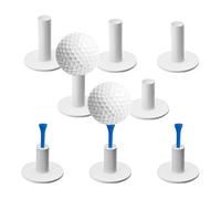 KOFULL Rubber Golf Tees for Mats, Driving Range Tee, 8 Pack Golf Rubber Tee Holder Set Indoor Outdoor+ 3 wooden Golf Tees