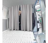 Kogaa Car Divider Curtains Sun Shade Cab Divider Grey Sun Shade Van Curtains, Car Window Door Privacy Protection, VW Transporter T5 2003-2015 and Medium T6 2015-2023