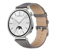 KoGiio 18MM Strap Compatible with Huawei Watch GT 6/5 / 4 41mm / Watch 5 42mm / GT 5 Pro 42mm, PU Leather Adjustable Soft Replacement Bracelet Strap Gray