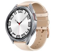 KoGiio 20MM Strap Compatible with Samsung Galaxy Watch 7/6/5/4 40,44mm/Watch FE/Watch 6 Classic 43,47mm/Watch 5 Pro 45mm Strap, PU Leather Adjustable Watch Band, Replacement Bracelet Strap - White