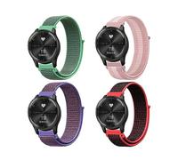 KoGiio 20mm Strap for Garmin Vivoactive 6/5 / Approach S50 / S44 / Forerunner 165/165 Music, Nylon Soft Watch Band