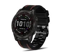 KoGiio 22mm QuickFit Strap for Garmin Instinct E 45mm/Instinct 3 Solar 45mm/Instinct 3 AMOLED 45mm/Fenix 8 47 mm/Fenix E 47 mm/Fenix 7 Pro, Watch Band Strap, Leather and silicone double-sided design