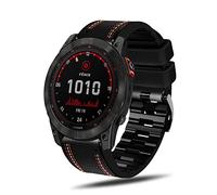 KoGiio 26mm QuickFit Strap for Garmin Instinct 3 Solar 50mm/Instinct 3 AMOLED 50mm/Fenix 8 51 mm/Enduro 3/Descent Mk3i, Replacement Bracelet Watch Band Leather and silicone double-sided design
