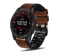 KoGiio 26mm QuickFit Strap for Garmin Instinct 3 Solar 50mm/Instinct 3 AMOLED 50mm/Fenix 8 51 mm/Enduro 3/Descent Mk3i, Replacement Bracelet Watch Band Leather and silicone double-sided design