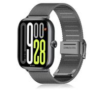 KoGiio Metal Strap Compatible with Xiaomi Redmi Watch 5/4/Smart Band 9 Pro/Mi Band 9 Pro, Adjustable Stainless Steel Replacement Bracelet Black