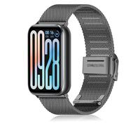 KoGiio Metal Strap Compatible with xiaomi Smart Band 9 Pro/xiaomi Mi Band 9 Pro/xiaomi Smart Band 8 Pro/xiaomi Mi Band 8 Pro, Adjustable Stainless Steel Replacement Bracelet Black