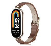 KoGiio PU Leather Adjustable Watch Band, Replacement Strap Compatible with Xiaomi Smart Band 9/8