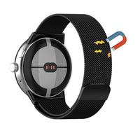 KoGiio Starp for Google Pixel Watch 3 45mm, Magnetic Breathable Replacement Strap, Woven Stainless Steel Mesh Metal Watch Strap Stainless Steel Black
