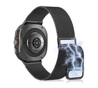 KoGiio Starp for Samsung Galaxy watch ultra 47mm 2025 2024 / Samsung Galaxy Watch Ultra 2, Male Magnetic Breathable Replacement Woven Mesh Metal Watch Stainless Steel Strap Black