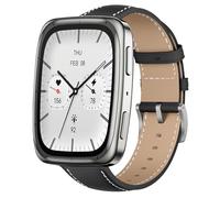 KoGiio Strap Compatible with Amazfit Active 3 Premium/Amazfit Active 2 Square, PU Leather Adjustable Watch Band, Soft Replacement Bracelet Strap