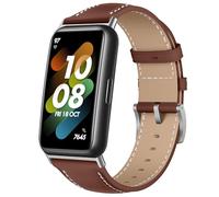 KoGiio Strap Compatible with Huawei Watch Band 7, PU Leather Adjustable Watch Band, Brown, 16mm, 125mm to 175mm