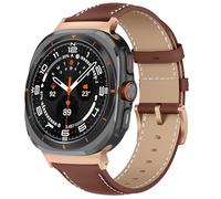 KoGiio Strap Compatible with Samsung Galaxy watch ultra 47mm 2025 2024 / Samsung Galaxy Watch Ultra 2, PU Leather Adjustable Watch Band, Soft Replacement Bracelet Strap Brown