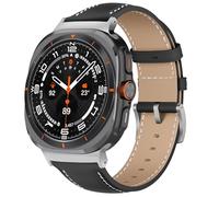 KoGiio Strap Compatible with Samsung Galaxy watch ultra 47mm 2025 2024 / Samsung Galaxy Watch Ultra 2, PU Leather Adjustable Watch Band, Soft Replacement Bracelet Strap Black