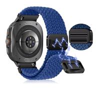 KoGiio Strap compatible with Samsung Galaxy watch ultra 47mm 2025 2024 / Samsung Galaxy Watch Ultra 2, Magnetic Adjustable Watch Band, Soft Nylon Braided Replacement Bracelet Strap Blue