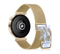KoGiio Watch Strap 18 mm Bracelet compatible with Huawei Watch GT 5 41mm/Huawei Watch GT4 41mm/Garmin Venu 3S/Forerunner 265S/255S Music/255S, Magnetic Breathable Replacement Metal Strap Gold